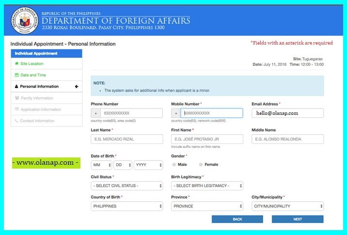 dfa online appointment 2019
