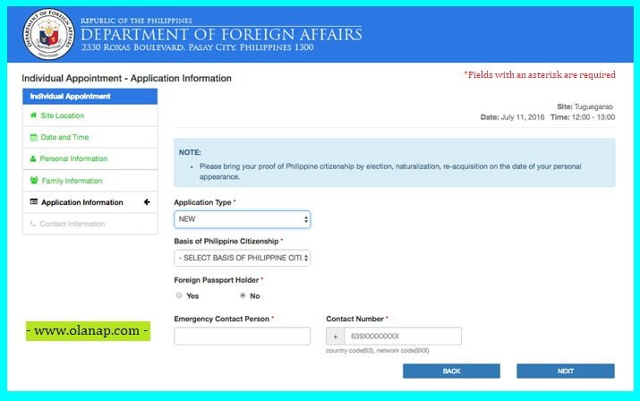 dfa online appointment 2019