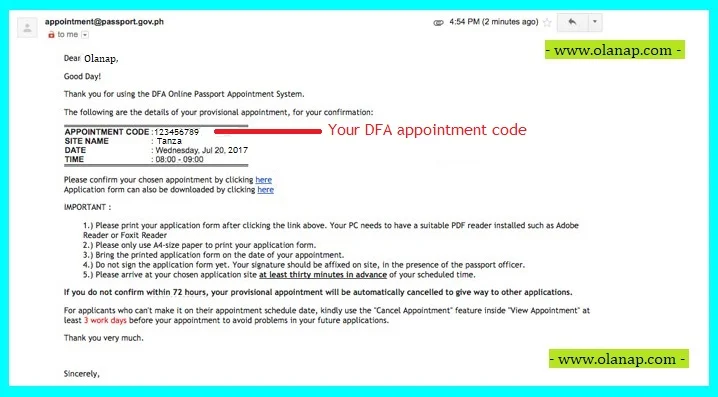 how to cancel or reschdule your dfa appointment for your passport