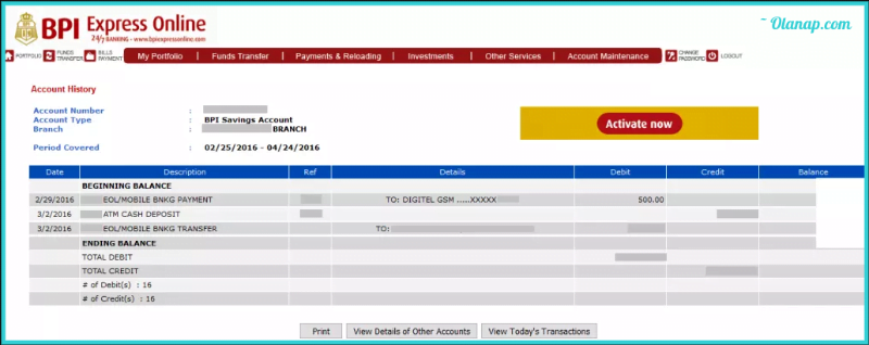 How to View BPI Balance Inquiry and Transaction History 6
