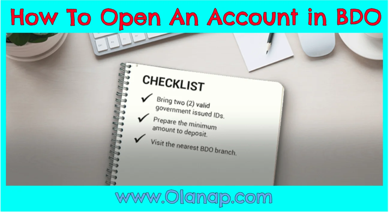 how to open an account in bdo